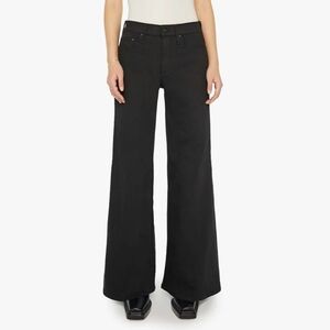 MOTHER Black Flare Wide-Leg Jeans
